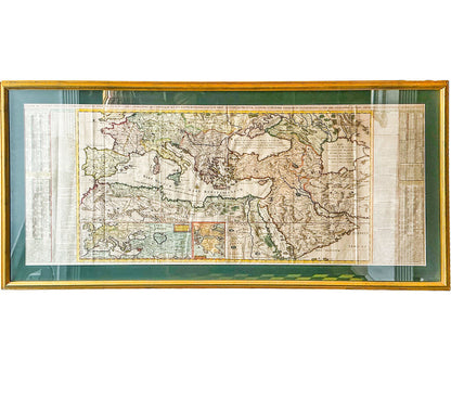 1700's Map & History of the Empire of Alexander, the Roman Empire, & the Ottoman Empire