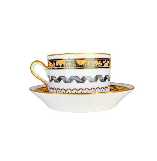 11PC Ginori Pincio Black Teacup & Saucer Set - Opportunity Shop DC