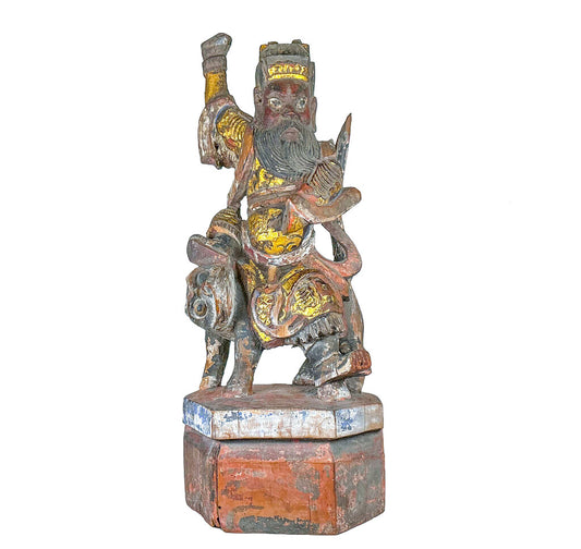 Chinese Folk Art God of Wealth Stature 19c. - Opportunity Shop DC