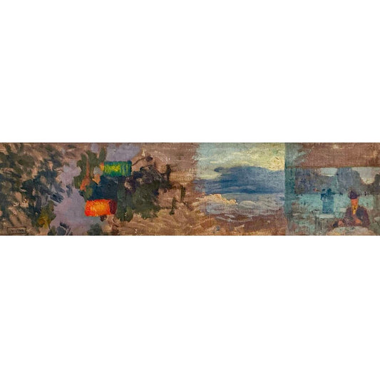 August Fricke. Four Artist Studies. Oil on Canvas.
