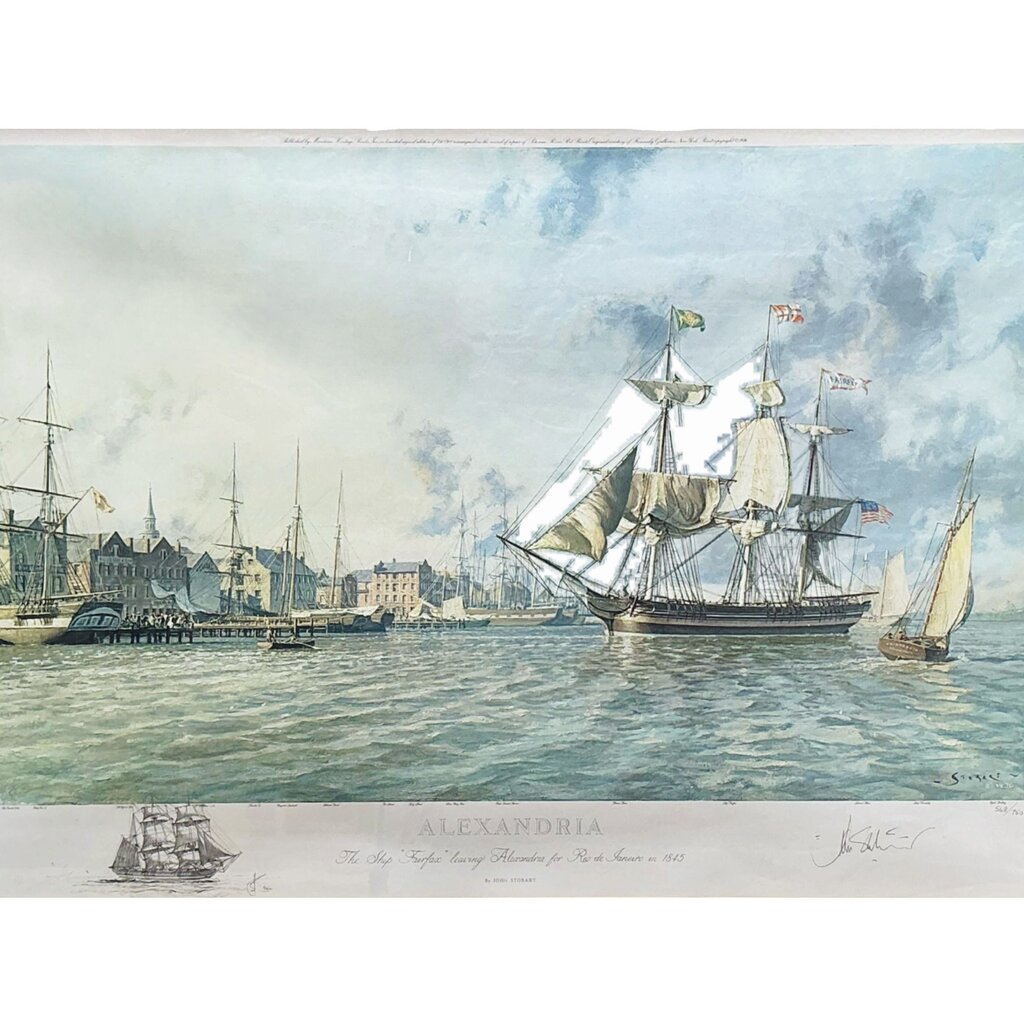 John Stobart. "Alexandria in 1845" Signed Print. Ltd. Edition. 568/750
