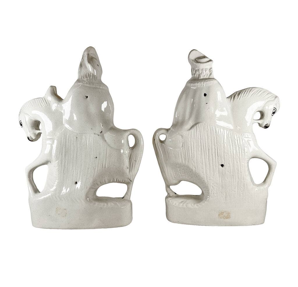 Pair of Staffordshire Scottish Horsemen. c.1860 - Opportunity Shop DC