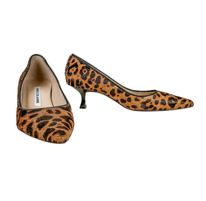 Manolo Blahnik Lepord Print Kitten Heals - Opportunity Shop DC