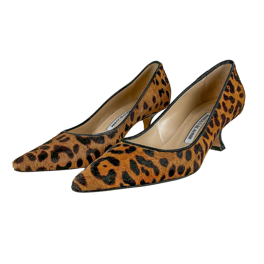 Manolo Blahnik Lepord Print Kitten Heals - Opportunity Shop DC