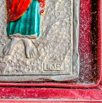 Vintage. Lar Intl. Sterling and Enamel Icon. Italy.
