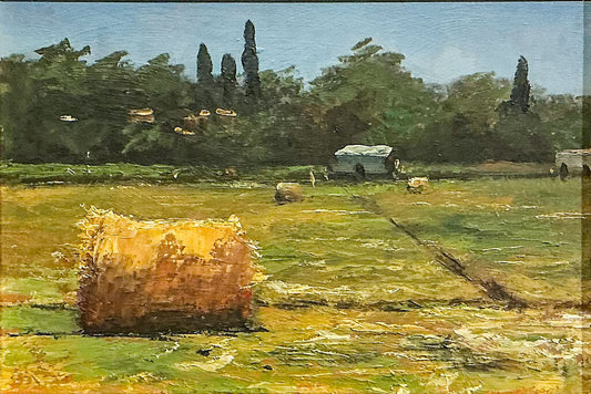 Roberto Ponte. "Provence Landscape." 2021. Oil on Board.