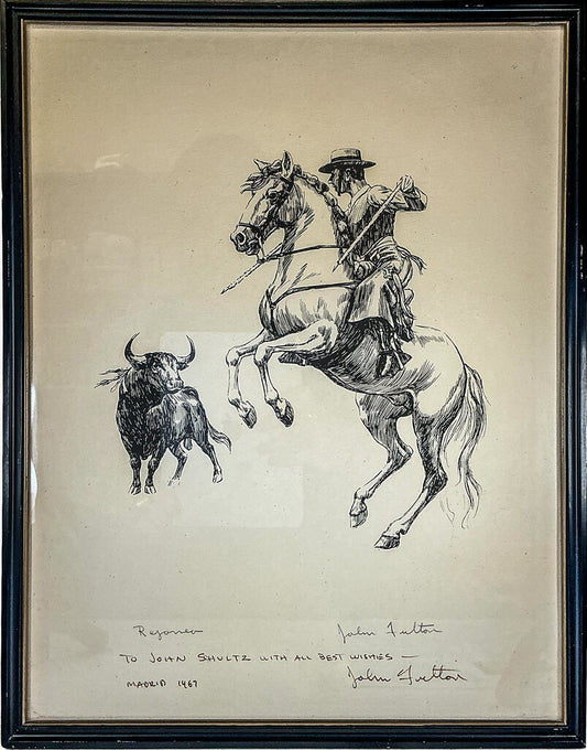 John Fulton. American Bullfighter. Signed Lithograph.