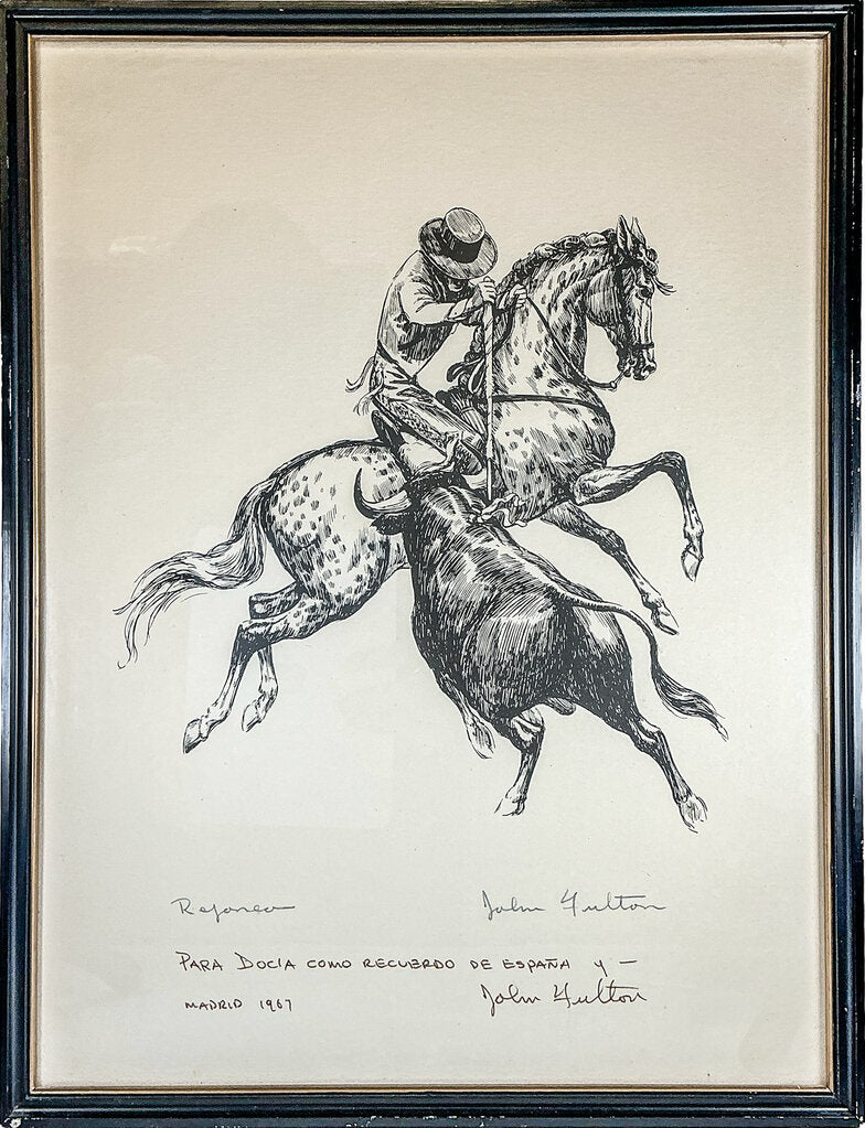 John Fulton. American Bullfighter. Signed Lithograph.