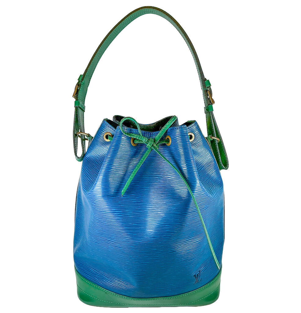 Louis Vuitton Blue & Green Epi Noe Bag (orig. $1975)