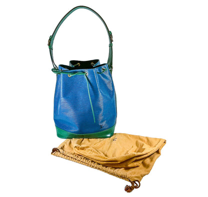 Louis Vuitton Blue & Green Epi Noe Bag (orig. $1975)