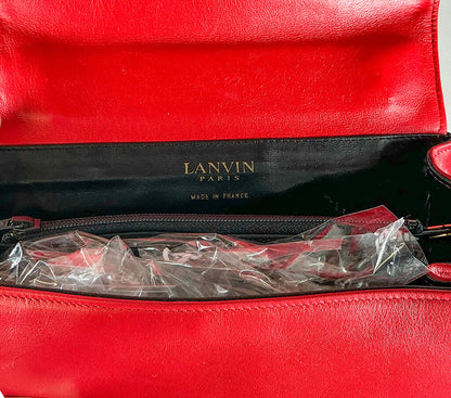 Vintage Lanvin Paris Red Leather Handbag (orig. $1695)