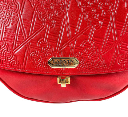 Vintage Lanvin Paris Red Leather Handbag (orig. $1695)