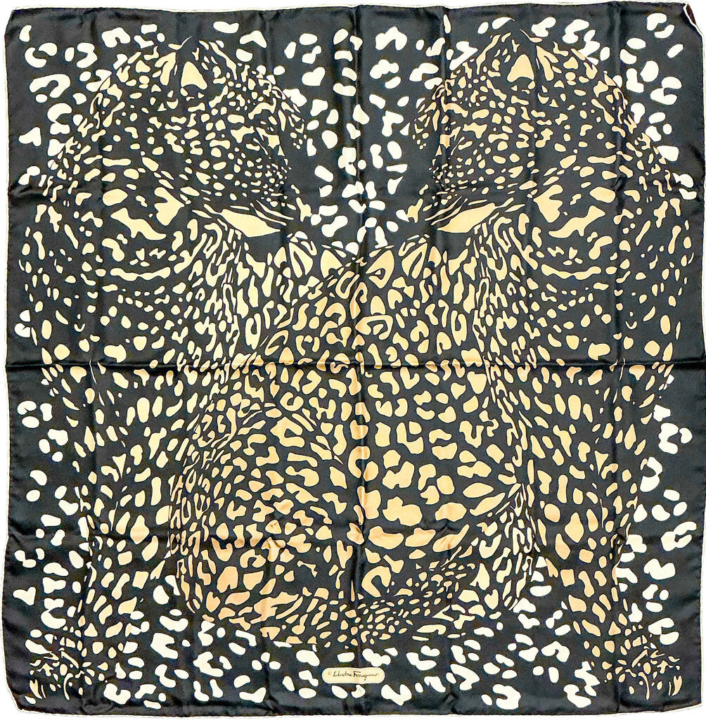 Salvatore Ferragamo Leopard Silk Scarf (orig. $525)
