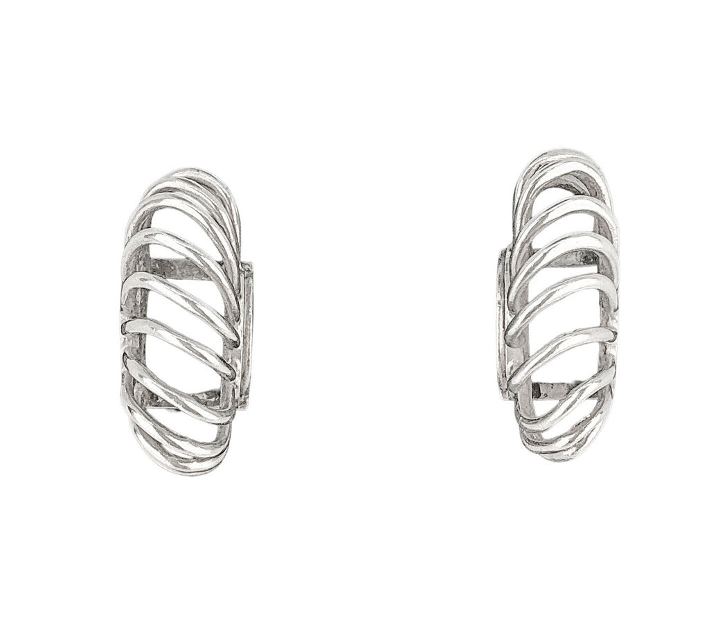 MCM Sterling Fan Clip Earrings