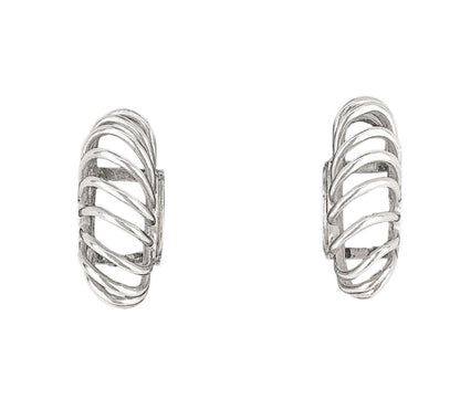 MCM Sterling Fan Clip Earrings
