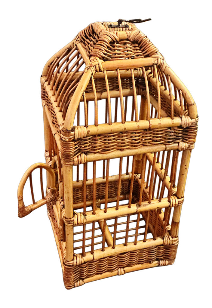 Bamboo and Rattan Birdcage. c. 1970s