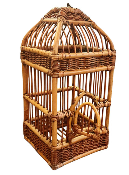 Bamboo and Rattan Birdcage. c. 1970s