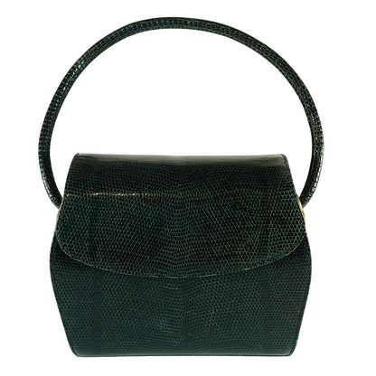 Vintage De Vecchi by Hamilton Hodge Green Lizard Purse