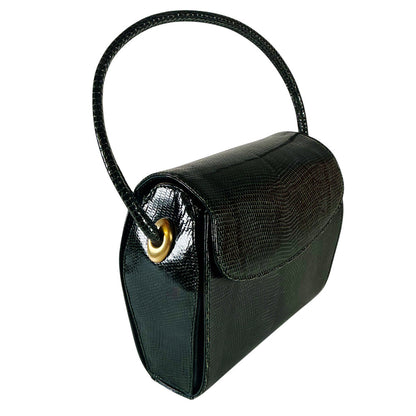 Vintage De Vecchi by Hamilton Hodge Green Lizard Purse