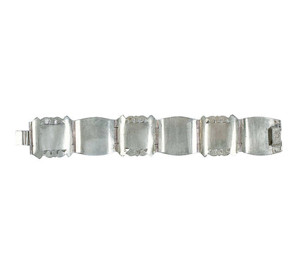 Mexican Sterling Bracelet w/ Turquoise & YG Medallions