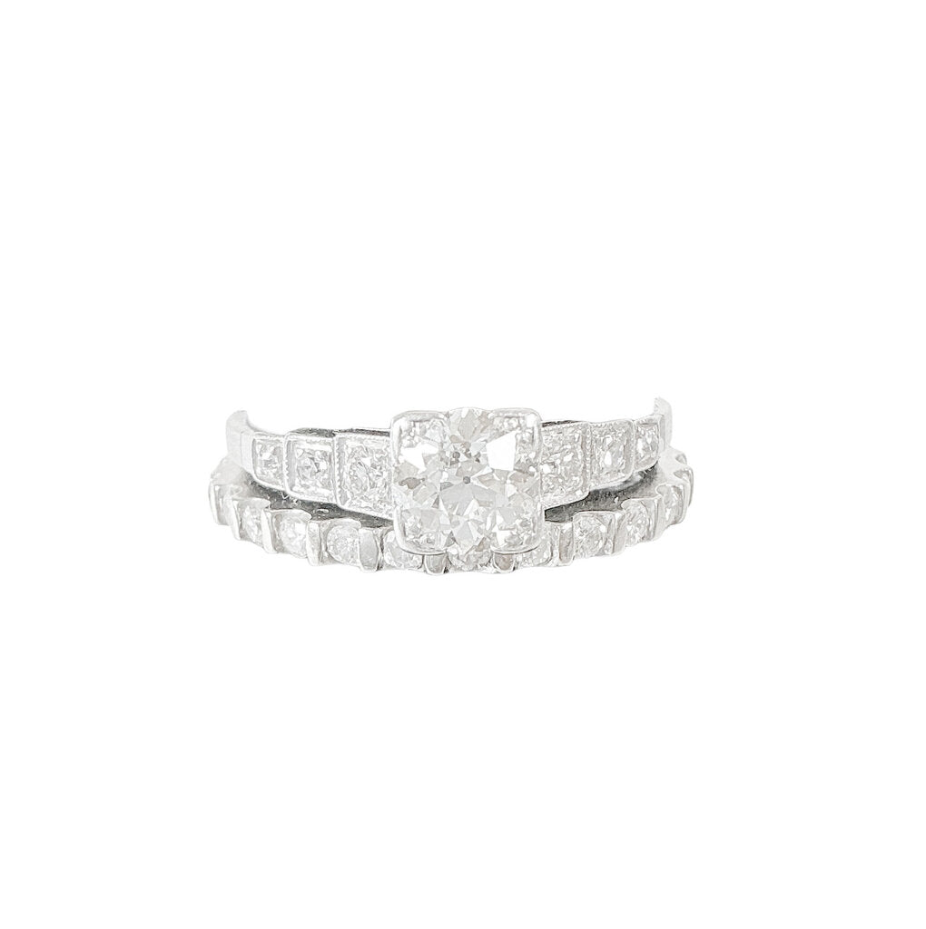 Platinum & Diamond Wedding Rings Set