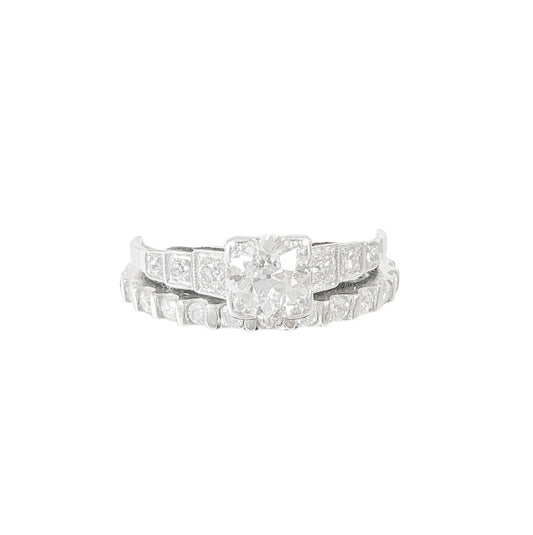 Platinum & Diamond Wedding Rings Set