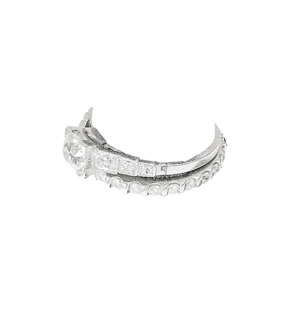 Platinum & Diamond Wedding Rings Set