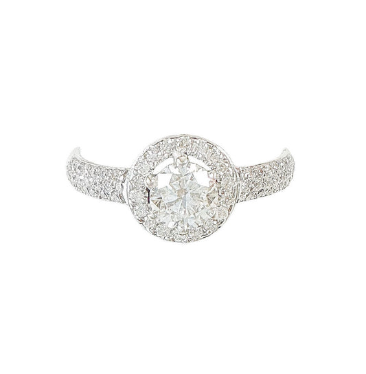 14K YG Ring set w Pave Diamond