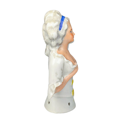 German Porcelain Half Doll, Marie Antoinette