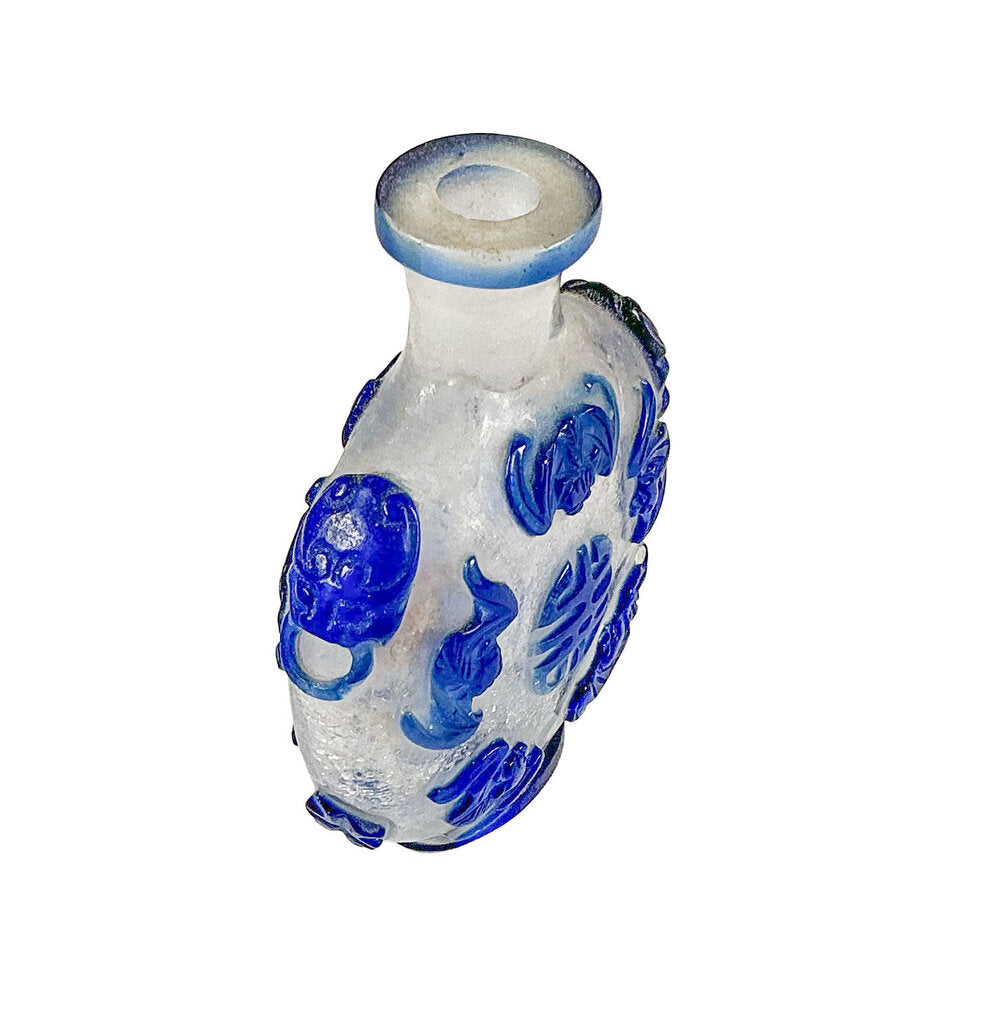 Blue Peking Glass Snuff Bottle