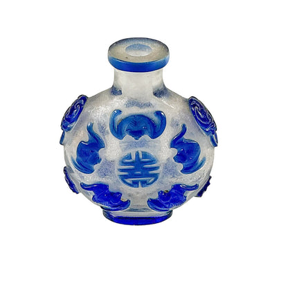 Blue Peking Glass Snuff Bottle