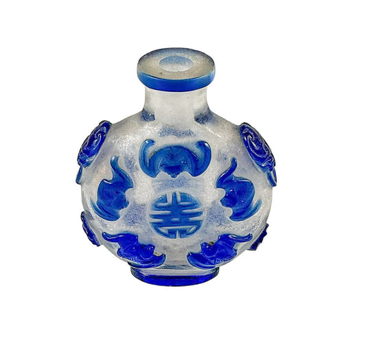 Blue Peking Glass Snuff Bottle