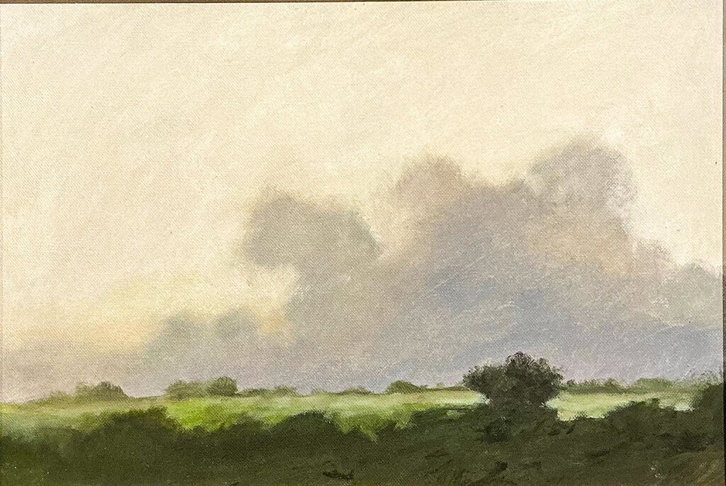 Robert Young Clay. Clouds Rolling In. Oil on Canvas.