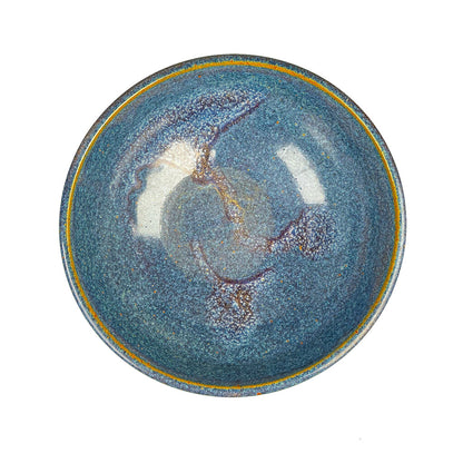 Vintage Teruo Hara. Signed. Blue Glaze Bowl.