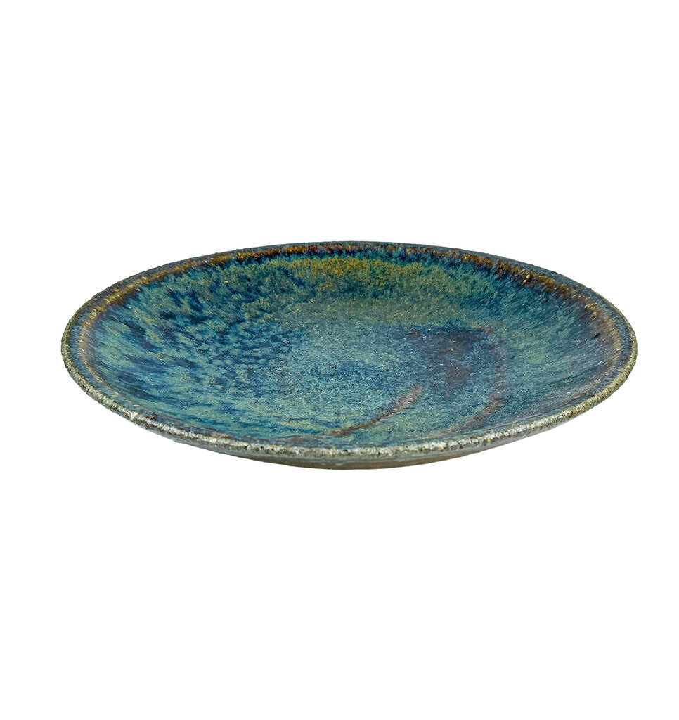 Vintage Teruo Hara. Signed. Blue Glaze Plate.