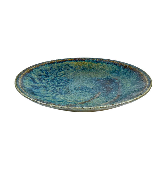 Vintage Teruo Hara. Signed. Blue Glaze Plate.