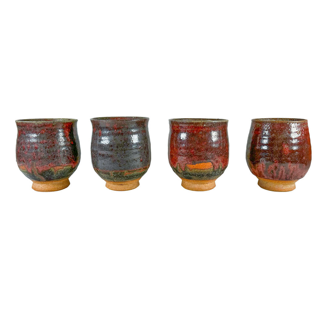 Vintage Turuo Hara. Signed. SET/4 Mugs.