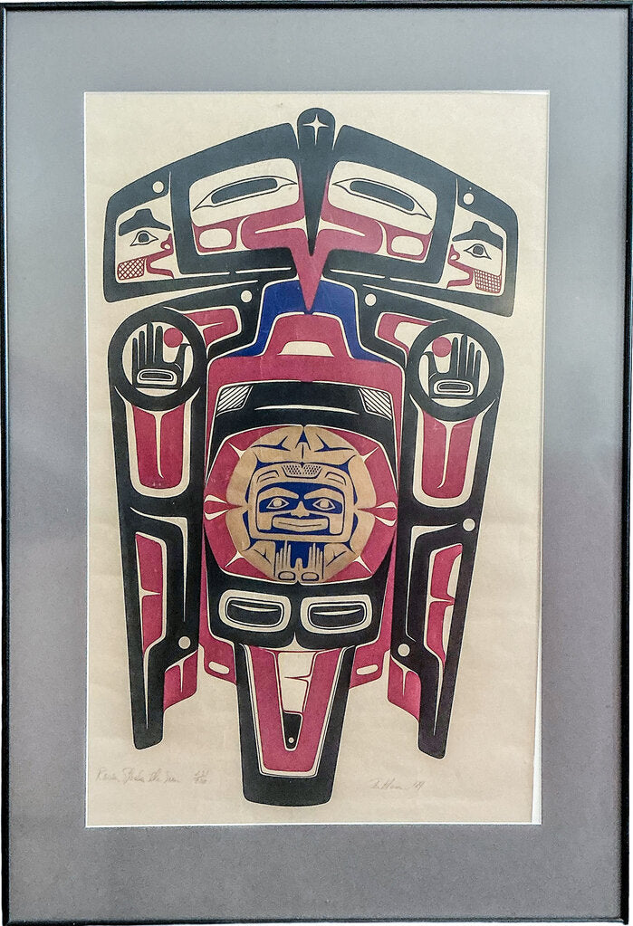 "Raven Steals the Sun" Barry Herem 1974, Serigraph