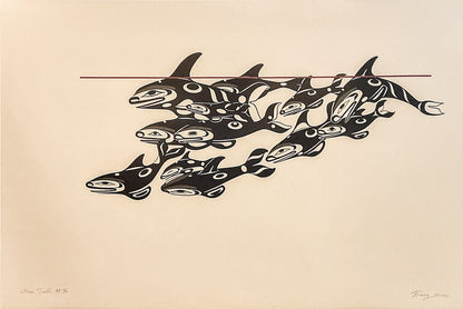 "Orca Tribe" Barry Herem 1991, Serigraph