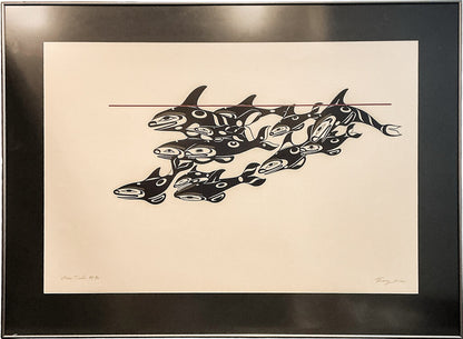 "Orca Tribe" Barry Herem 1991, Serigraph