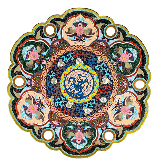 Late 19th c Chinese Cloisonne Plate