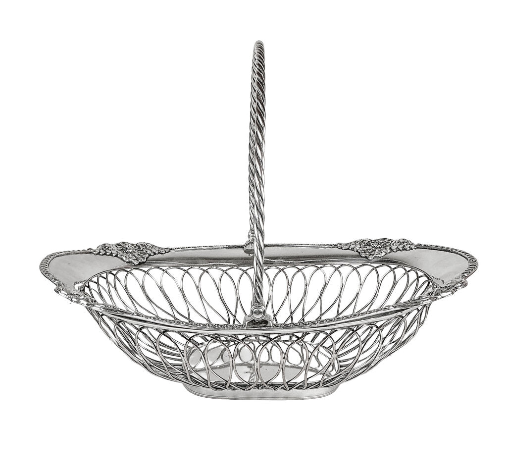 Sterling 18th Century Sheffield Wire Handled Basket