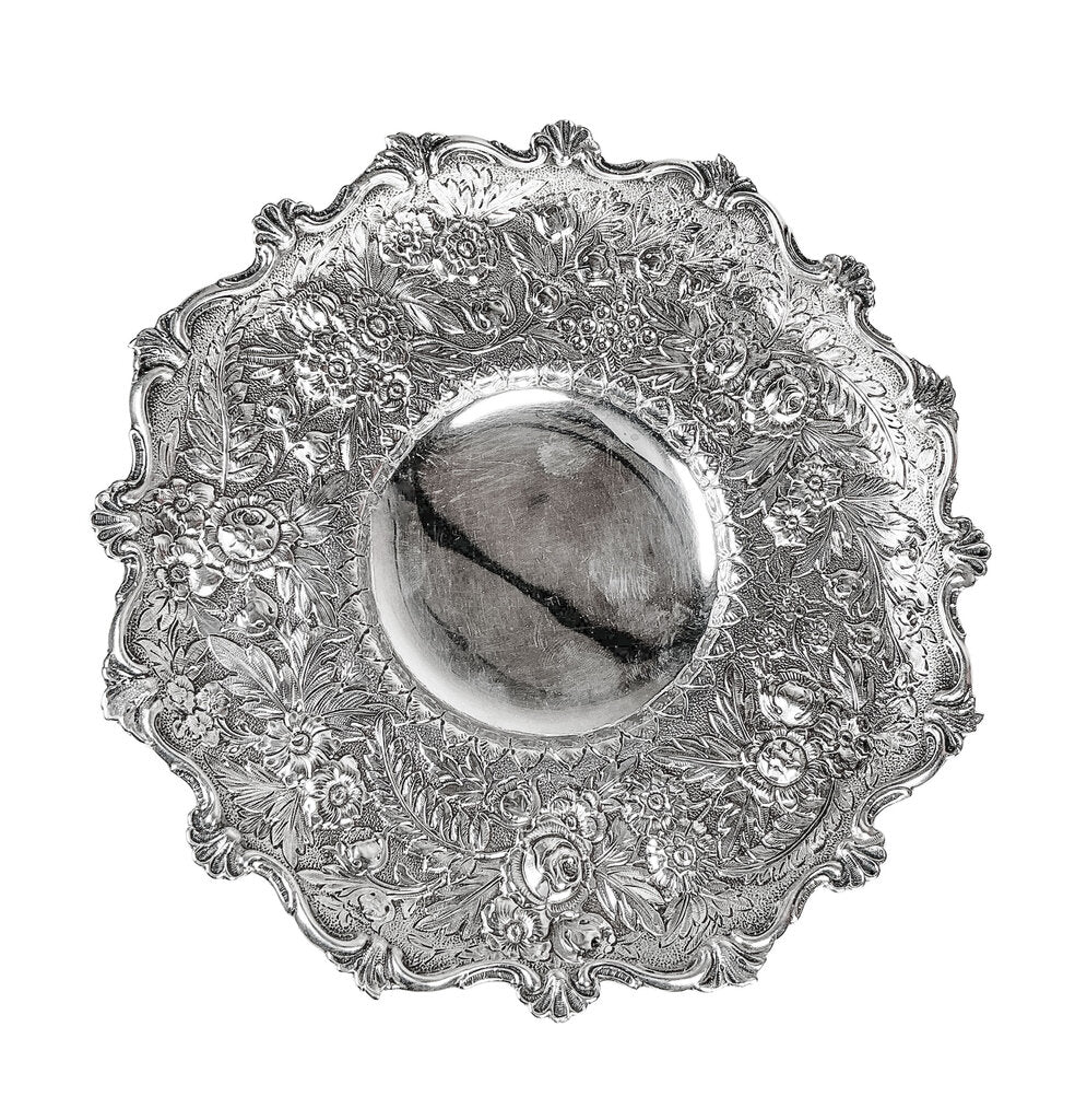 Sterling Edward C. Moore for Tiffany Repousee Footed Tazza