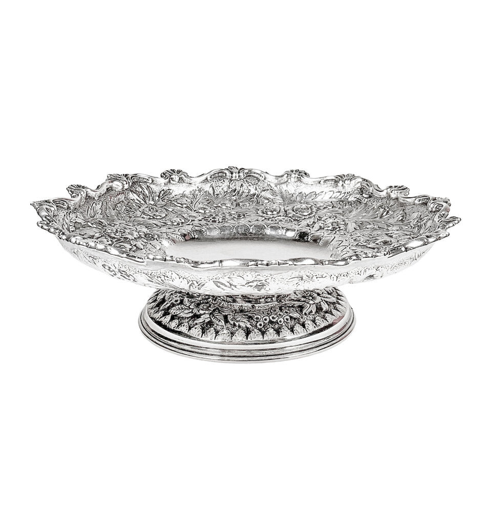 Sterling Edward C. Moore for Tiffany Repousee Footed Tazza
