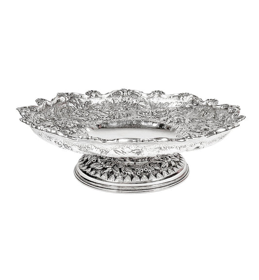 Sterling Edward C. Moore for Tiffany Repousee Footed Tazza