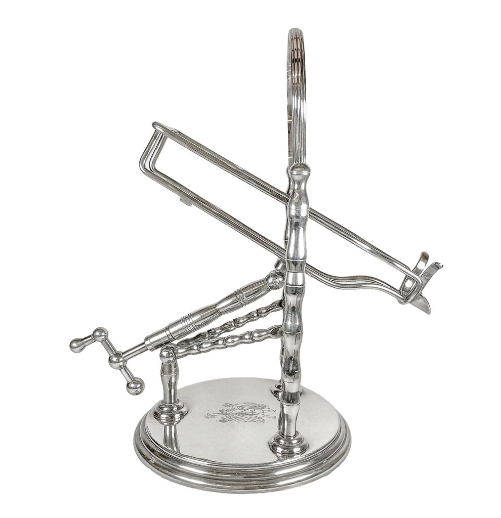 Antique Silver Plated Maxim's de Paris Mechanical Wine Decanter