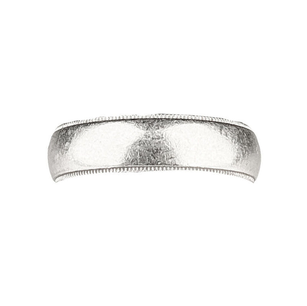 Tiffany & Co. Platinum Milgrain Wedding Band. Gents. 6.7mm. 14g