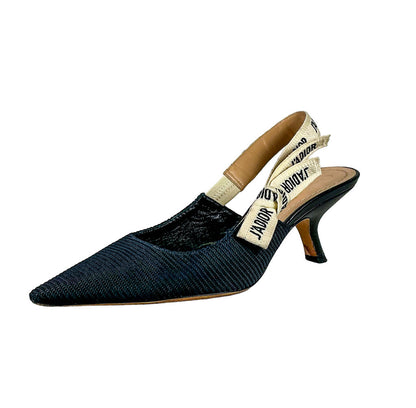 Dior J'ADior Slingback Bak Fabric Pumps