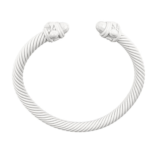 David Yurman White Rensissance Aluminum Cuff
