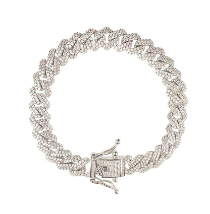 Sterling Tennis Bracelet w / Pave Lab Grown Diamonds